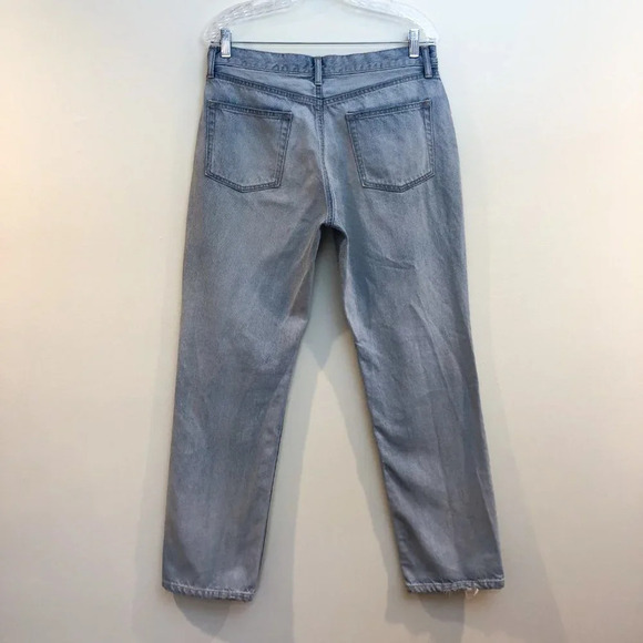 JOHN ELLIOT Light Wash Baggy High Rise Designer Distressed Straight Leg Jeans 28 - Picture 9 of 11